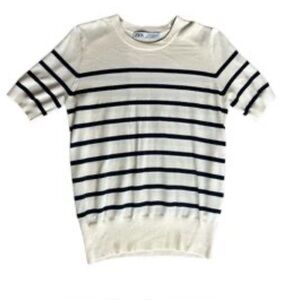Zara knit stripe top size S